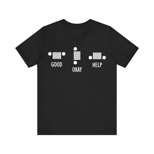 Good, Okay and Help graphic tee