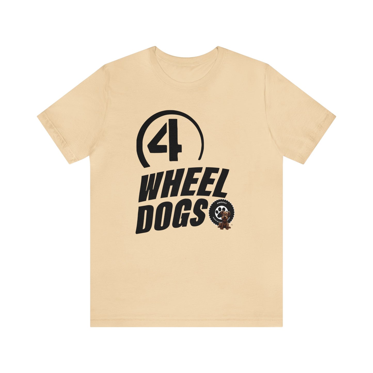 4 wheel dogs vintage logo Short Sleeve Tee